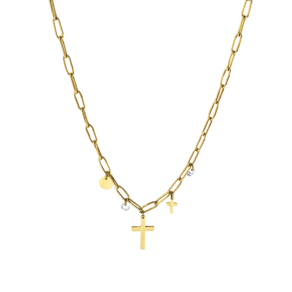 Crosses and Drops Necklace